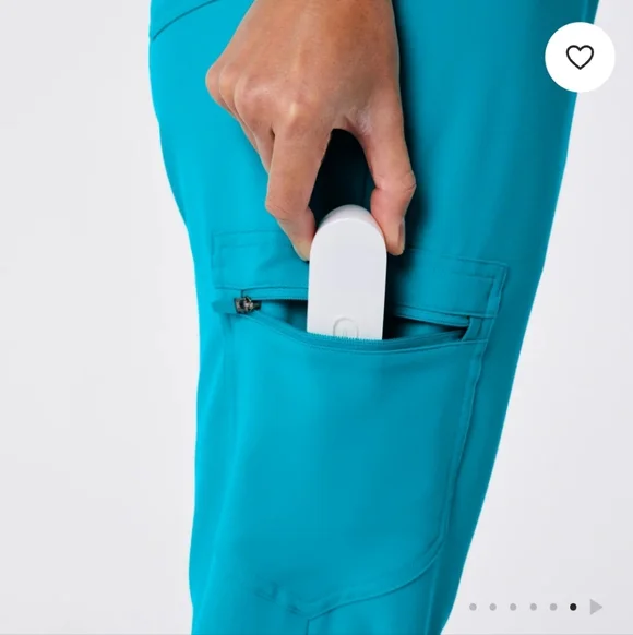 Figs Zamora Jogger Scrub Pants Catarina Top Set In Teal NWOT - Picture 3 of 16